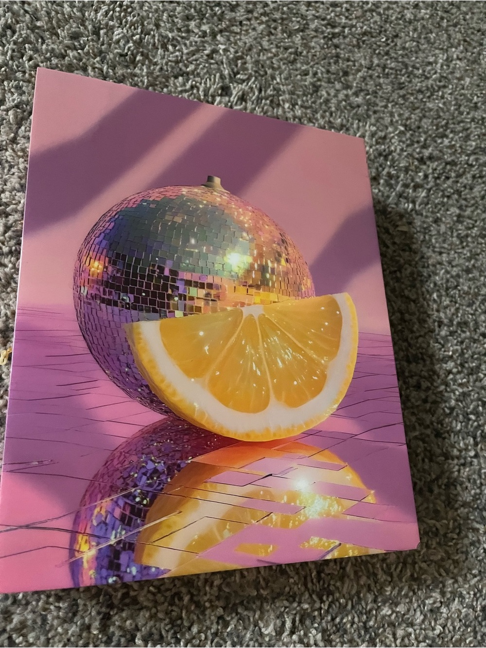 Pink Disco Lemon Art Print